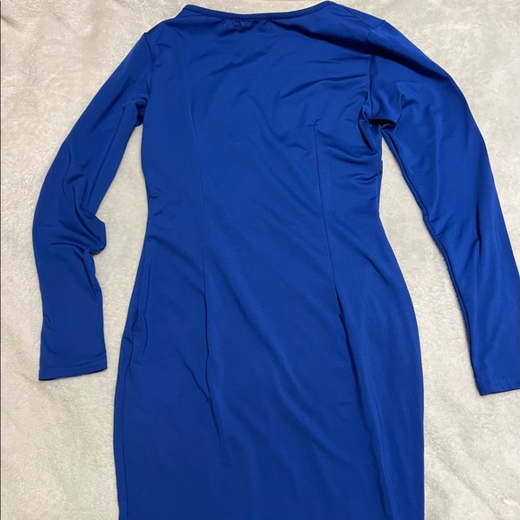 Blue Fitted Knee-length, SunnyFair Dress, Size Small - Picture 4 of 4